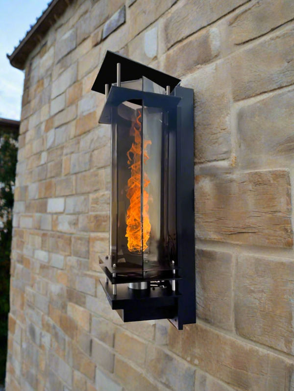 Torrent Wall Mount Torch - Architectural Vortex Fire Luminary