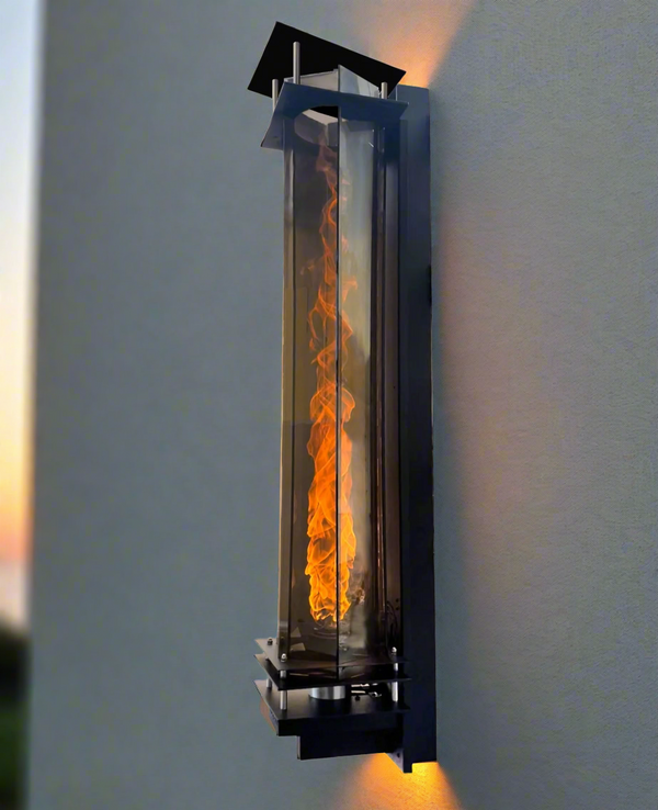 Torrent Wall Mount Torch - Architectural Vortex Fire Luminary